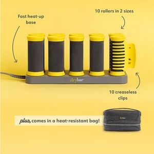 Drybar Yellow and Gray Hair Roller Set